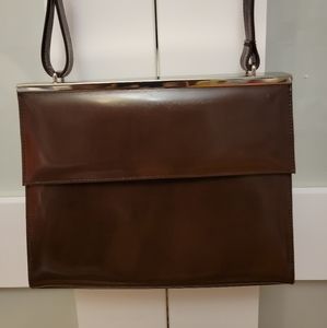 Vintage Susan Gail Brown Vinyl Bag